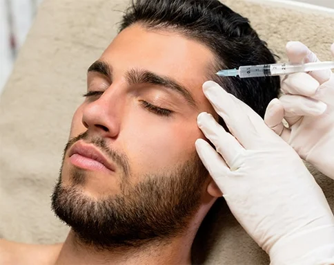 Man getting botox